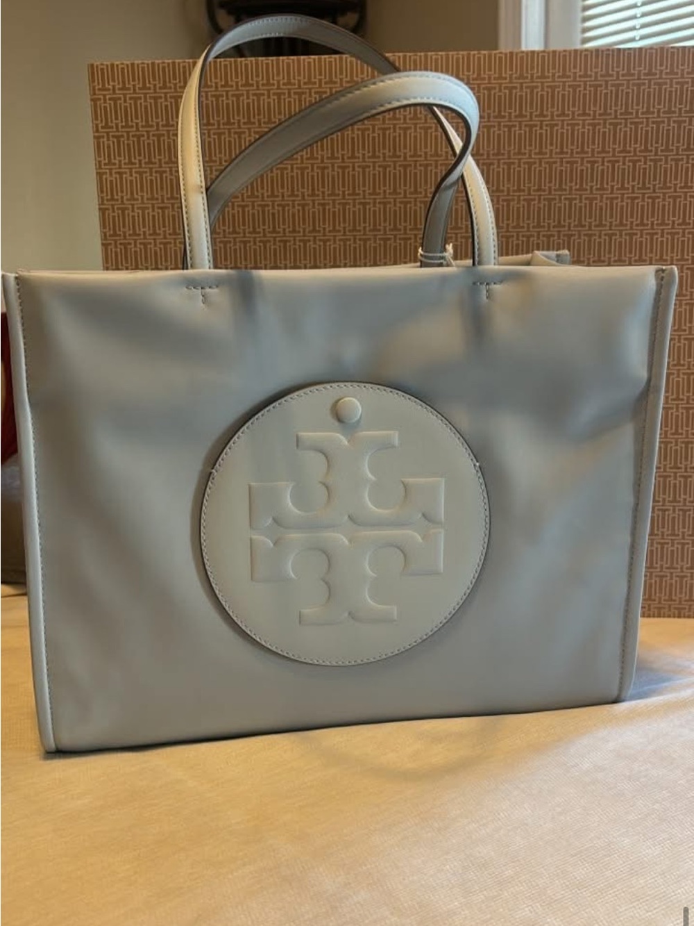 Tory Burch Light blue Ella small Logo Tote